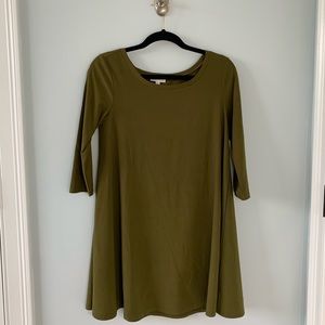 Olive Shift Dress